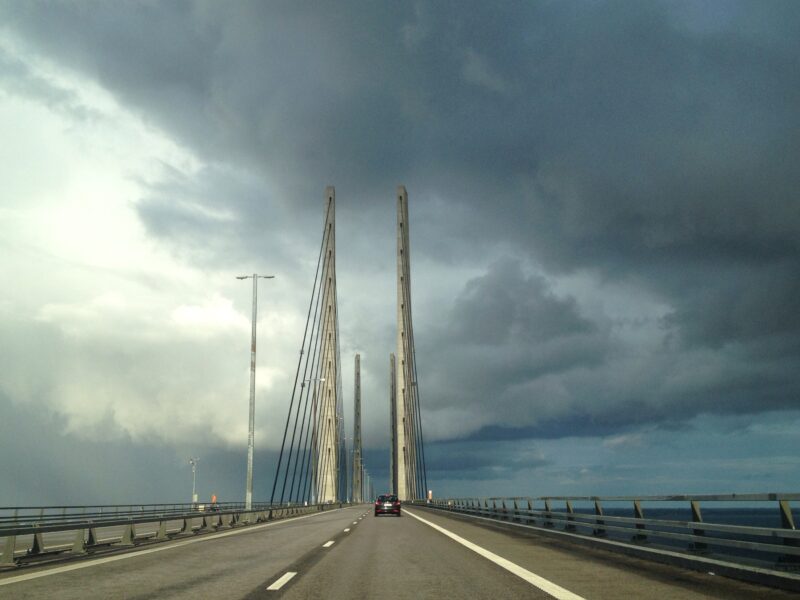 Kopenhagen Malmö Öresundbrücke und Himmel