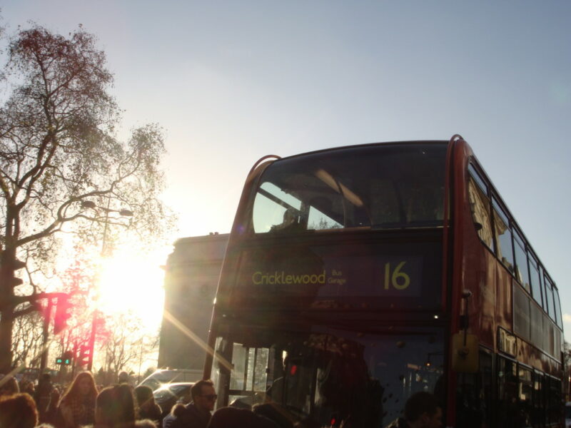 London Bus Sonnenschein