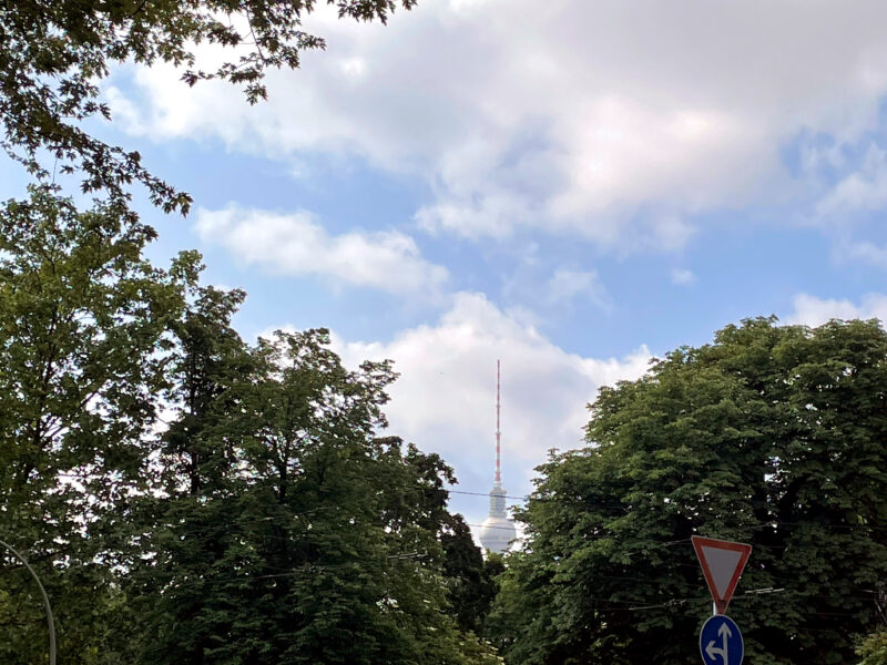Berlin Fernsehturm im Grünen